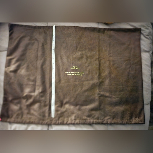 HUGE XL Kate Spade Drawstring Dust Bag Cover Pouch Pink Brown Handbag Purse Tote - Picture 6 of 6